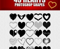 45 Heart Custom Shapes