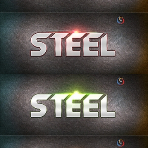 Steel text style