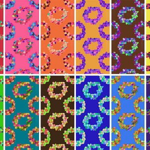 Mosaic rings patterns