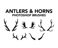 Antlers and horns photoshop brushes