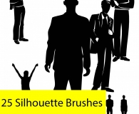 25 Man Silhouette PS Brushes