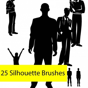 25 Man Silhouette PS Brushes