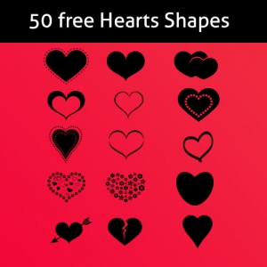 50 Free hearts Shapes