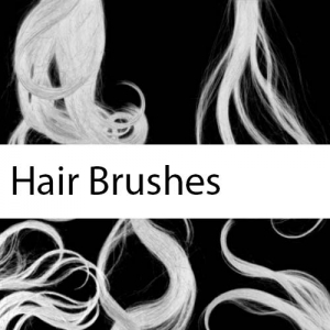 Set of Realistic Hair Brushes 