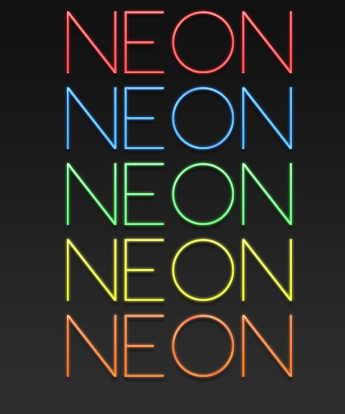 Great Neon Layer Style