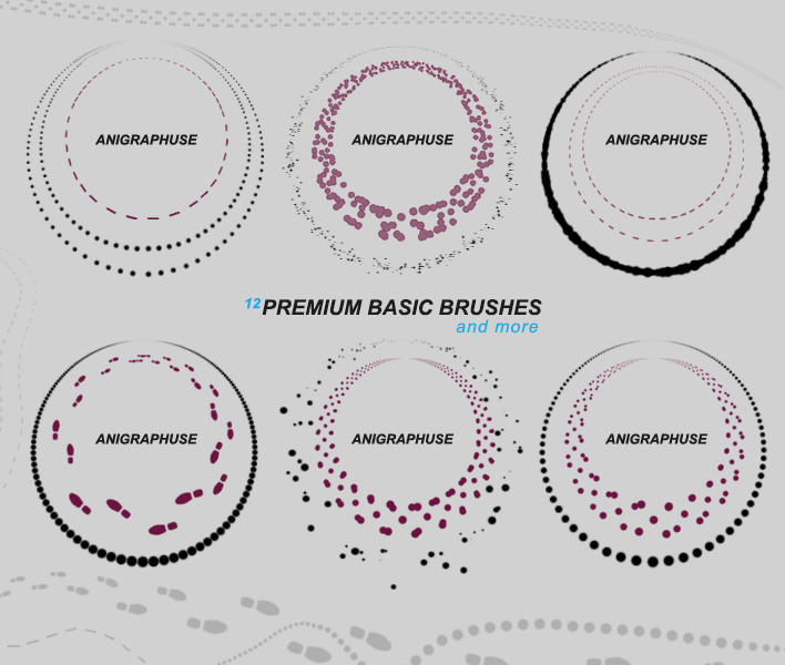 Premium basic circle brushes
