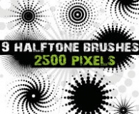 Halftone Dots Brushes Set