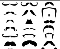 Set of 20 Moustaches Brush