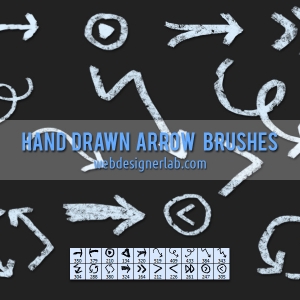 Grungy Hand Drawn Arrow Brushes
