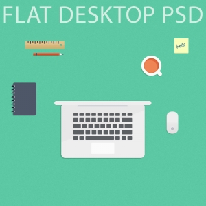 Flat Desktop PSD File