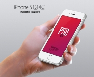 Iphone 5S and 5C PSD MockUp