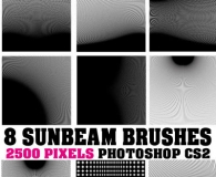 8 Sunbeam Photoshop Brushes