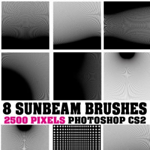 8 Sunbeam Photoshop Brushes