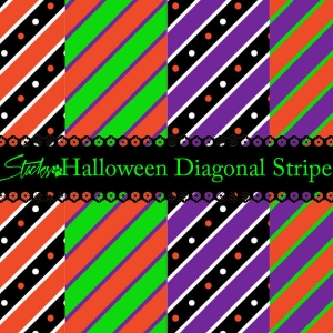 Halloween diagonal stripe patterns