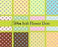 Soft flower polka dot
