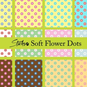 Soft flower polka dot