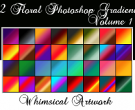 Floral photoshop gradients