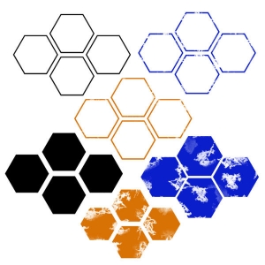 Regular and distressed hexagon brushes
