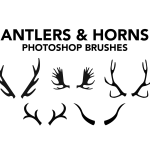Antlers and horns photoshop brushes
