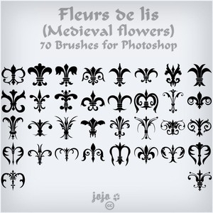 Medieval flowers brushes