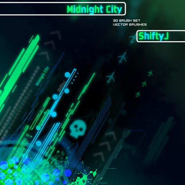 Midnight City Vector Brushes