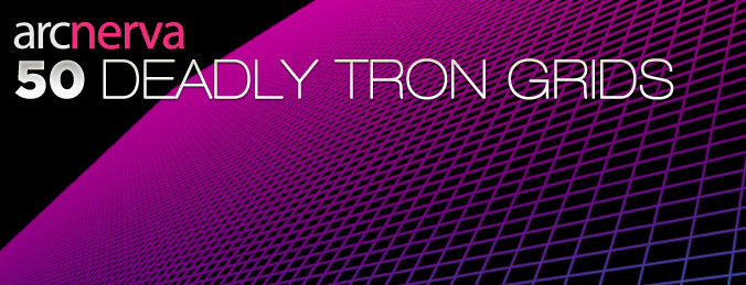 50 Deadly Tron Grids Photoshop Brushes
