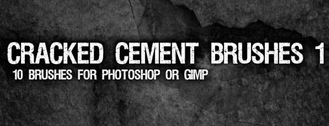 Cracked Cement Photoshop Brushes