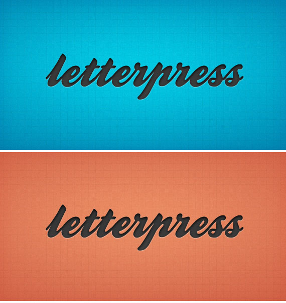 Letterpress Photoshop Layer Style