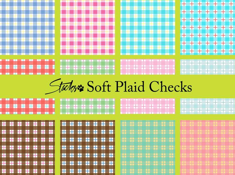 Soft plaid checks pattern