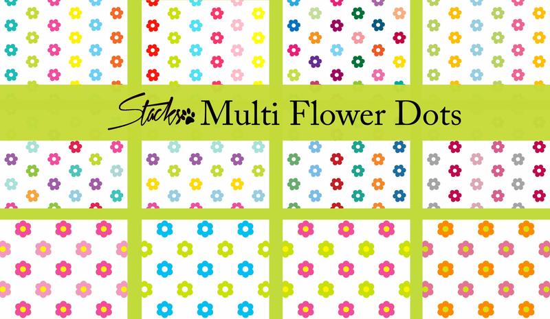 Colorful flower dot patterns