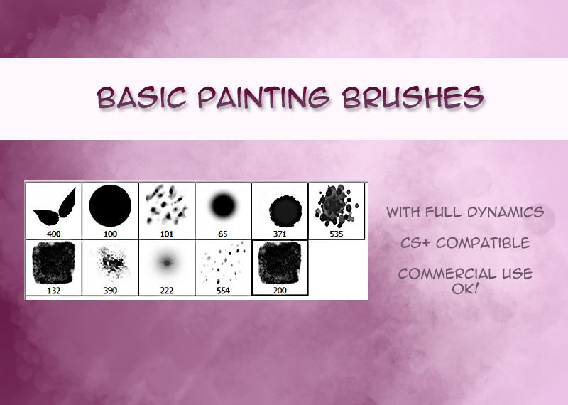 Basic painting brushes